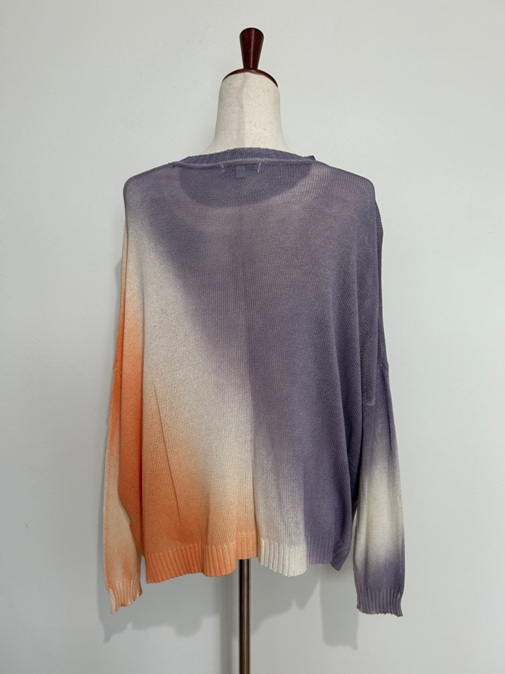 Fate Lightweight Tie Dye Color Block Oversized Sweater - Picture 3 of 5